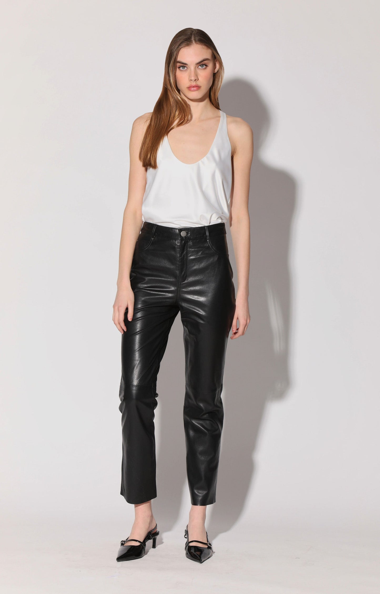 Yvette Pant, Black - Leather by Walter Baker