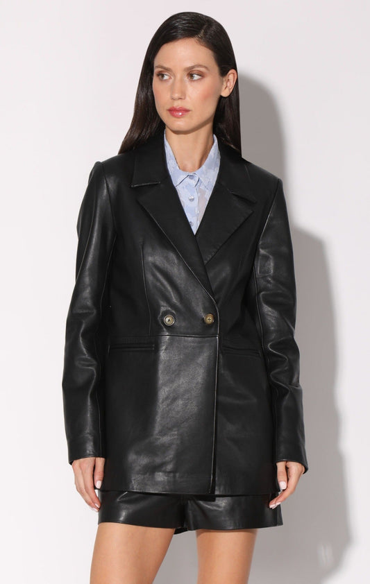 Misha Blazer, Black - Leather by Walter Baker