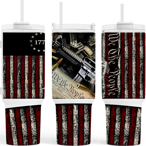 We The People 2nd U.S. Flag 40 oz Tumbler by Crafty Casey's