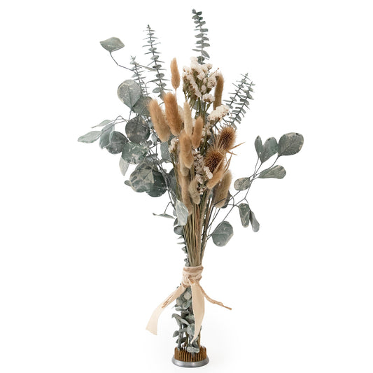 White Washed Eucalyptus & Thistle Bouquet by Andaluca Home