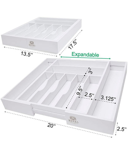 White Drawer Organizer by Royal Craft Wood