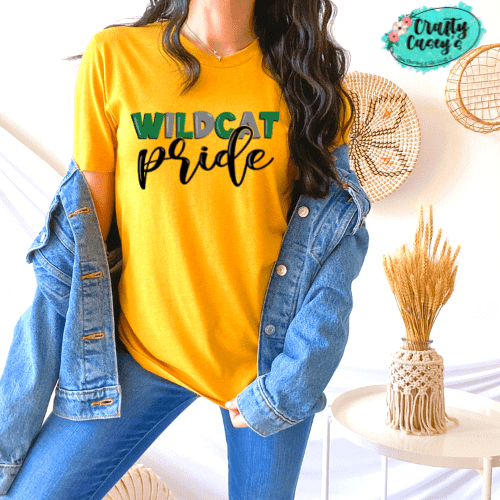 Wildcat Pride School - T-shirt. by Crafty Casey's