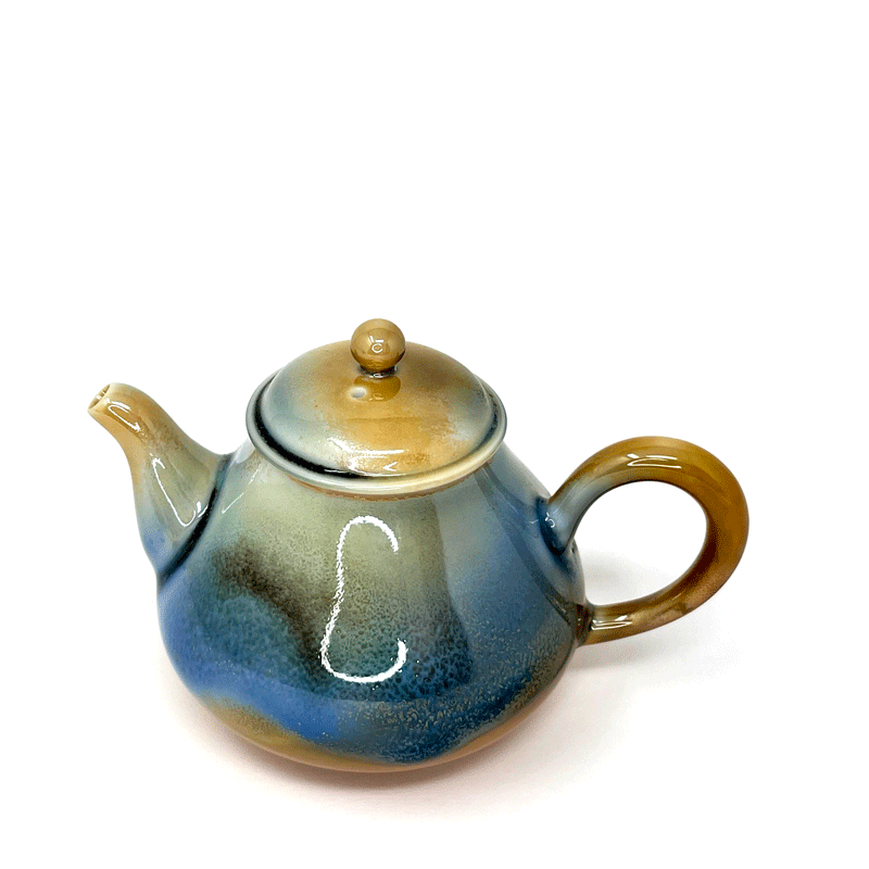 Wood-fired Teapot Blue Mountain by Tea and Whisk