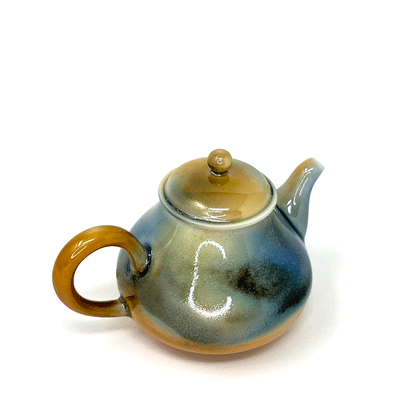 Wood-fired Teapot Blue Mountain by Tea and Whisk