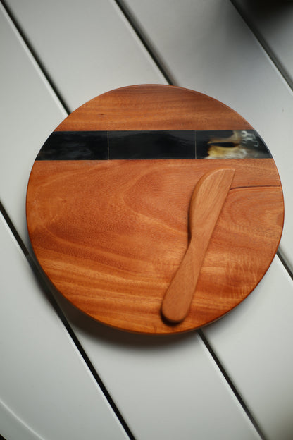 Round Cheese Board with Spreader by 2nd Story Goods