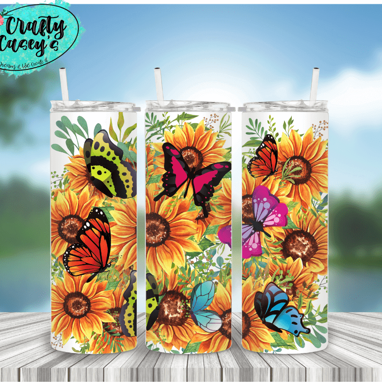 World Of Butterfly's Inspirational - Drink Tumbler by Crafty Casey's