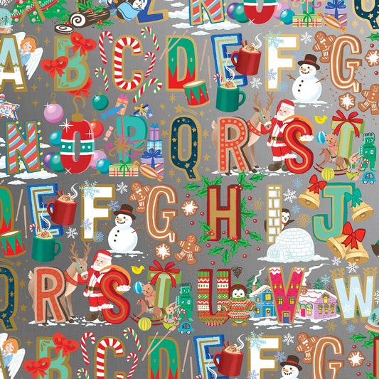 Alphabet Christmas Gift Wrap by Present Paper