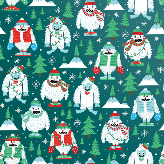 Yeti for the Holidays Christmas Gift Wrap by Present Paper