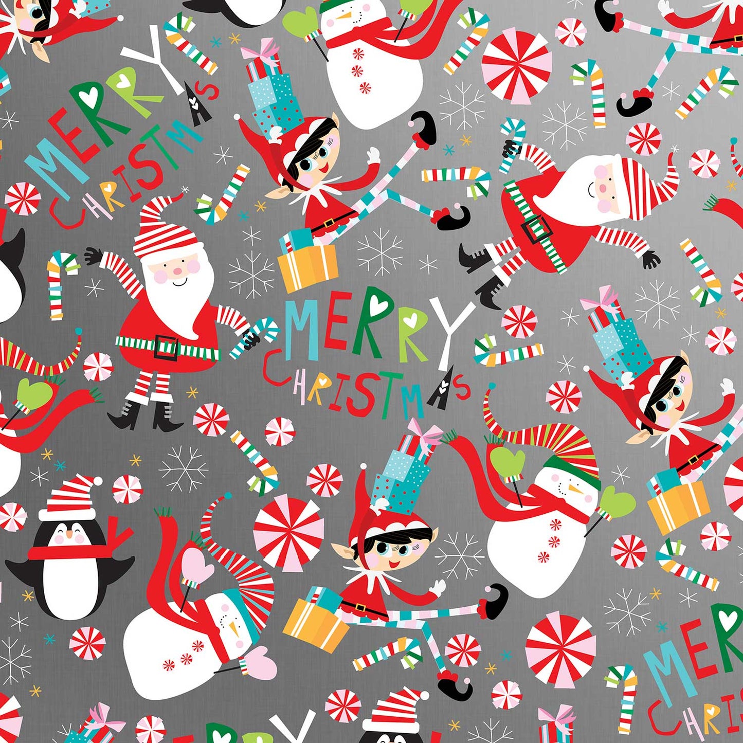 Santa & Snowmen Christmas Gift Wrap by Present Paper