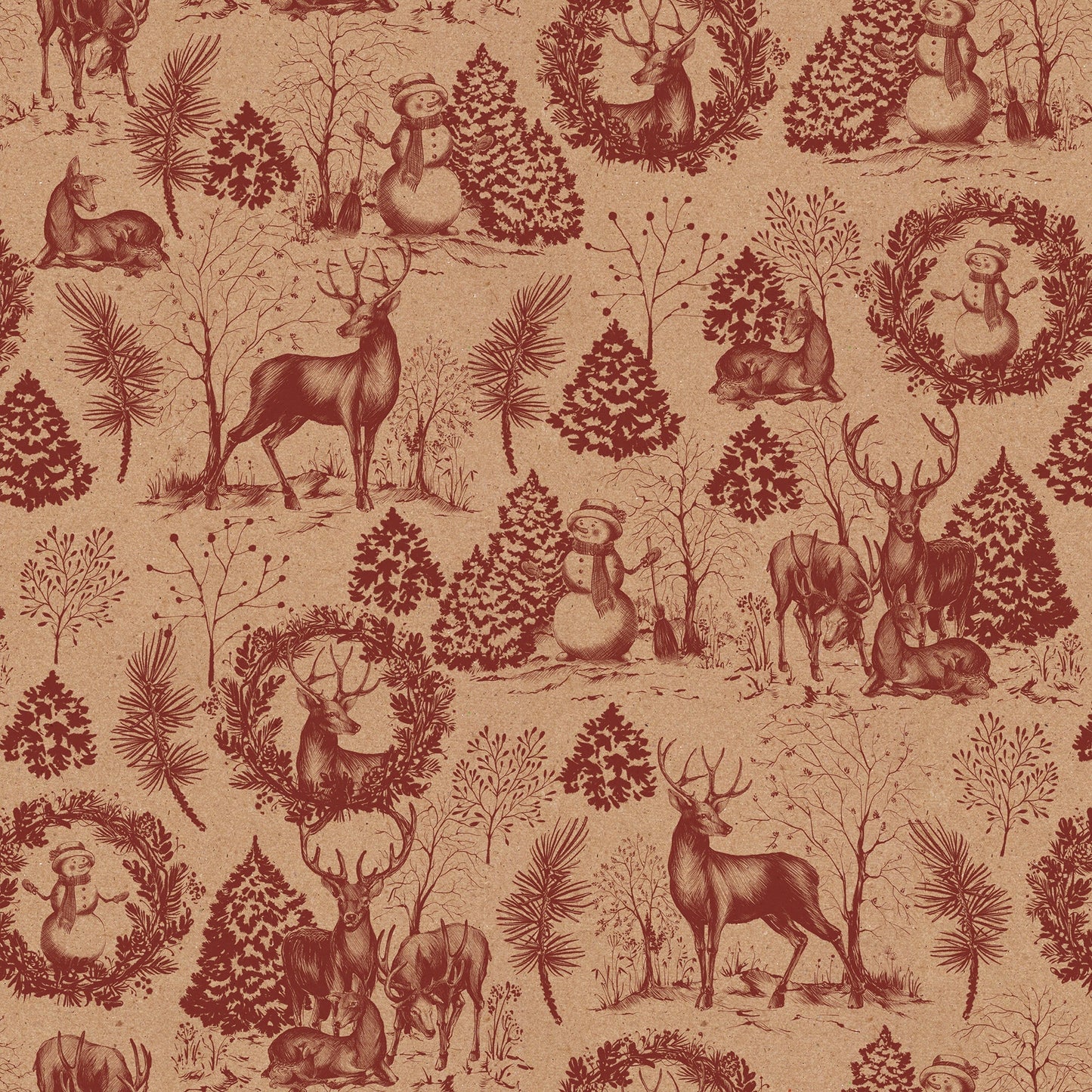 Winter Woods Christmas Gift Wrap by Present Paper