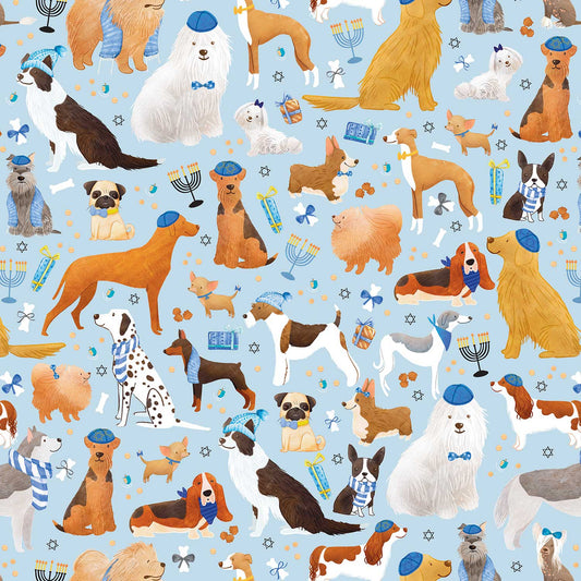 Yamaka Dog Hanukkah Gift Wrap by Present Paper