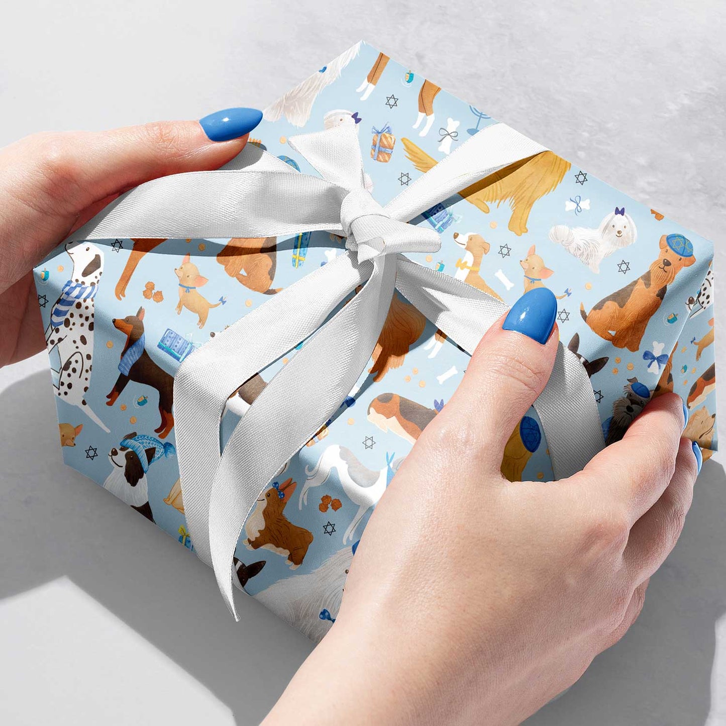 Yamaka Dog Hanukkah Gift Wrap by Present Paper