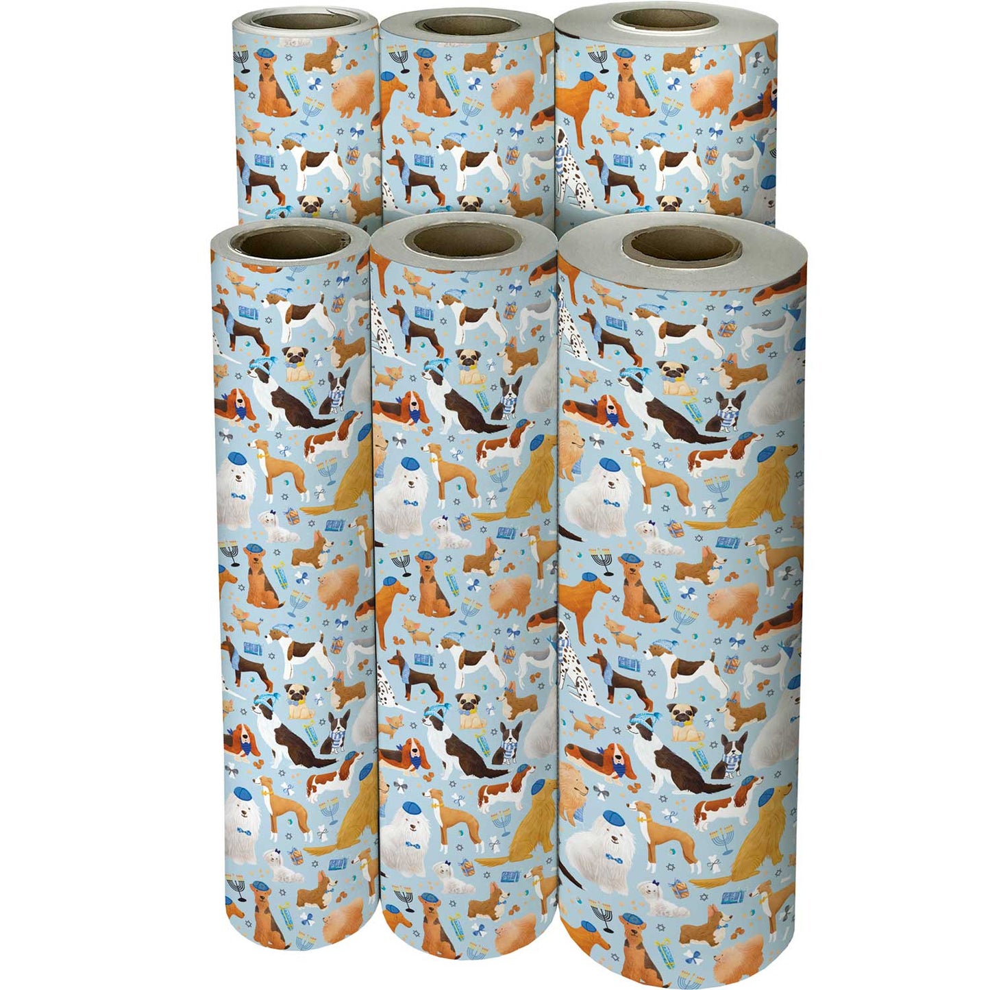 Yamaka Dog Hanukkah Gift Wrap by Present Paper