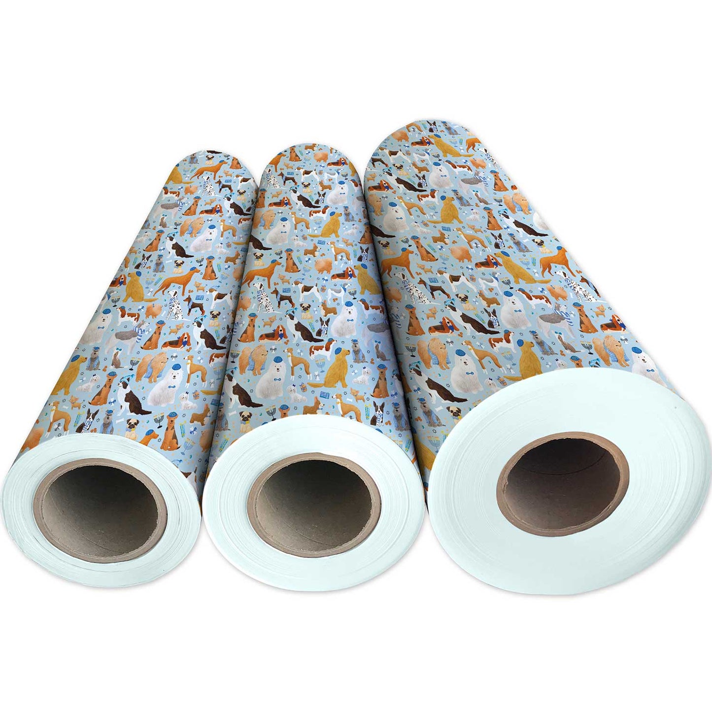 Yamaka Dog Hanukkah Gift Wrap by Present Paper