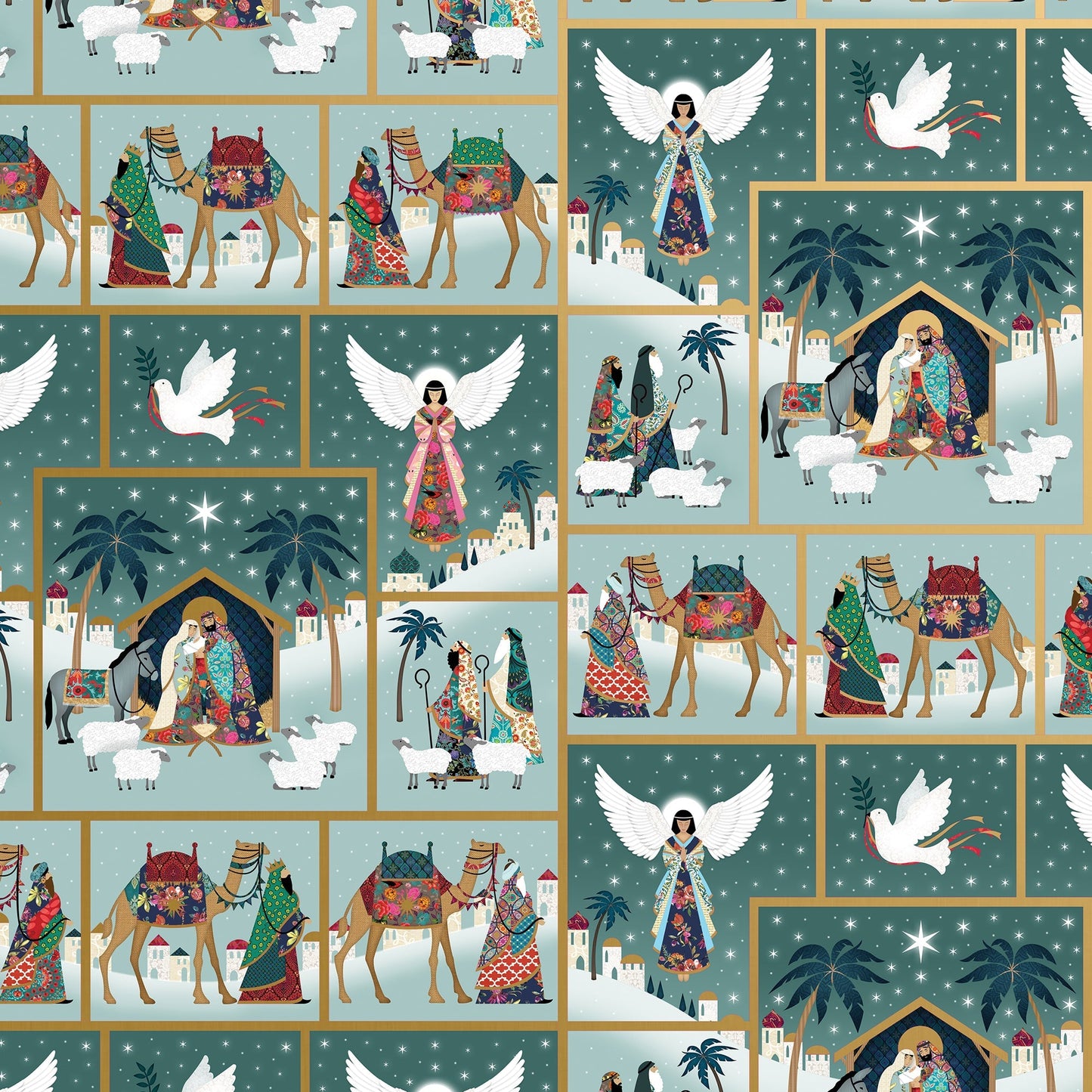 Nativity Scene Christmas Gift Wrap by Present Paper