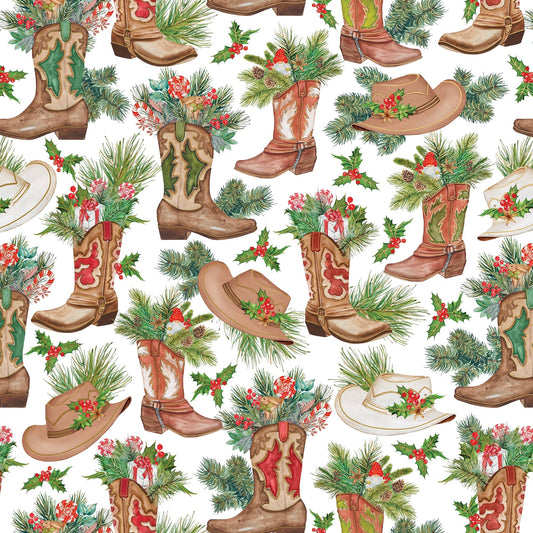 Western Holiday Christmas Gift Wrap by Present Paper