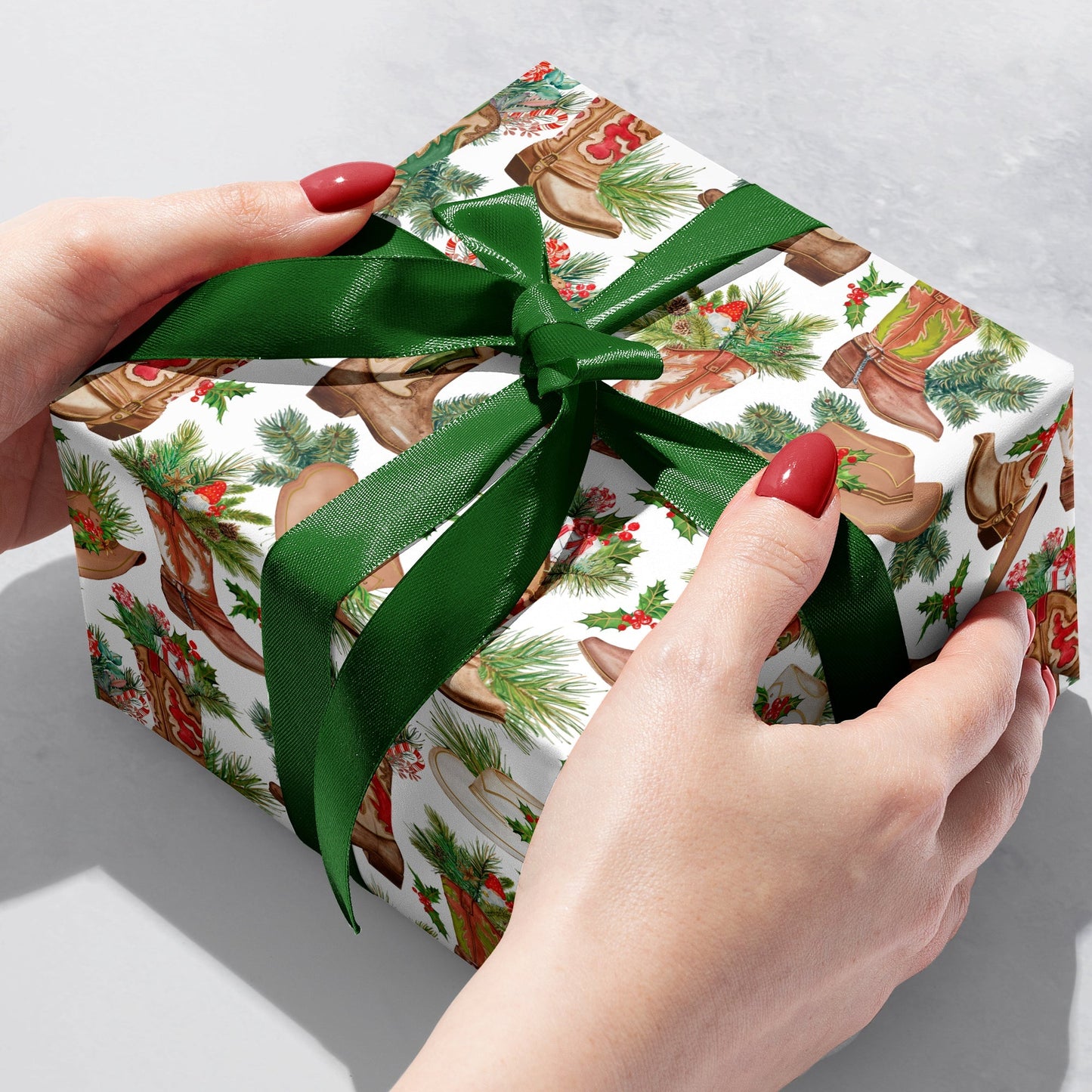 Western Holiday Christmas Gift Wrap by Present Paper