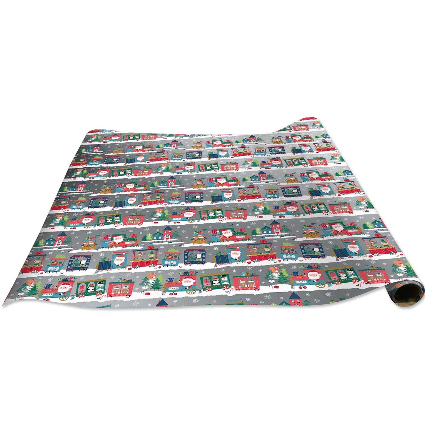 Santa's Train Christmas Gift Wrap by Present Paper