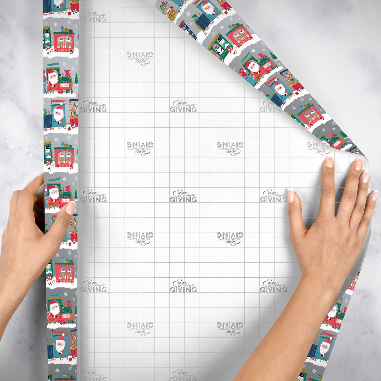 Santa's Train Christmas Gift Wrap by Present Paper