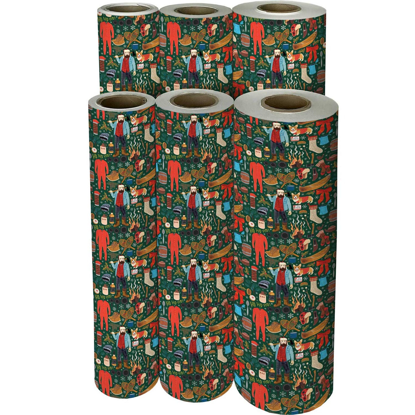 Winter Lumberjack Christmas Gift Wrap by Present Paper