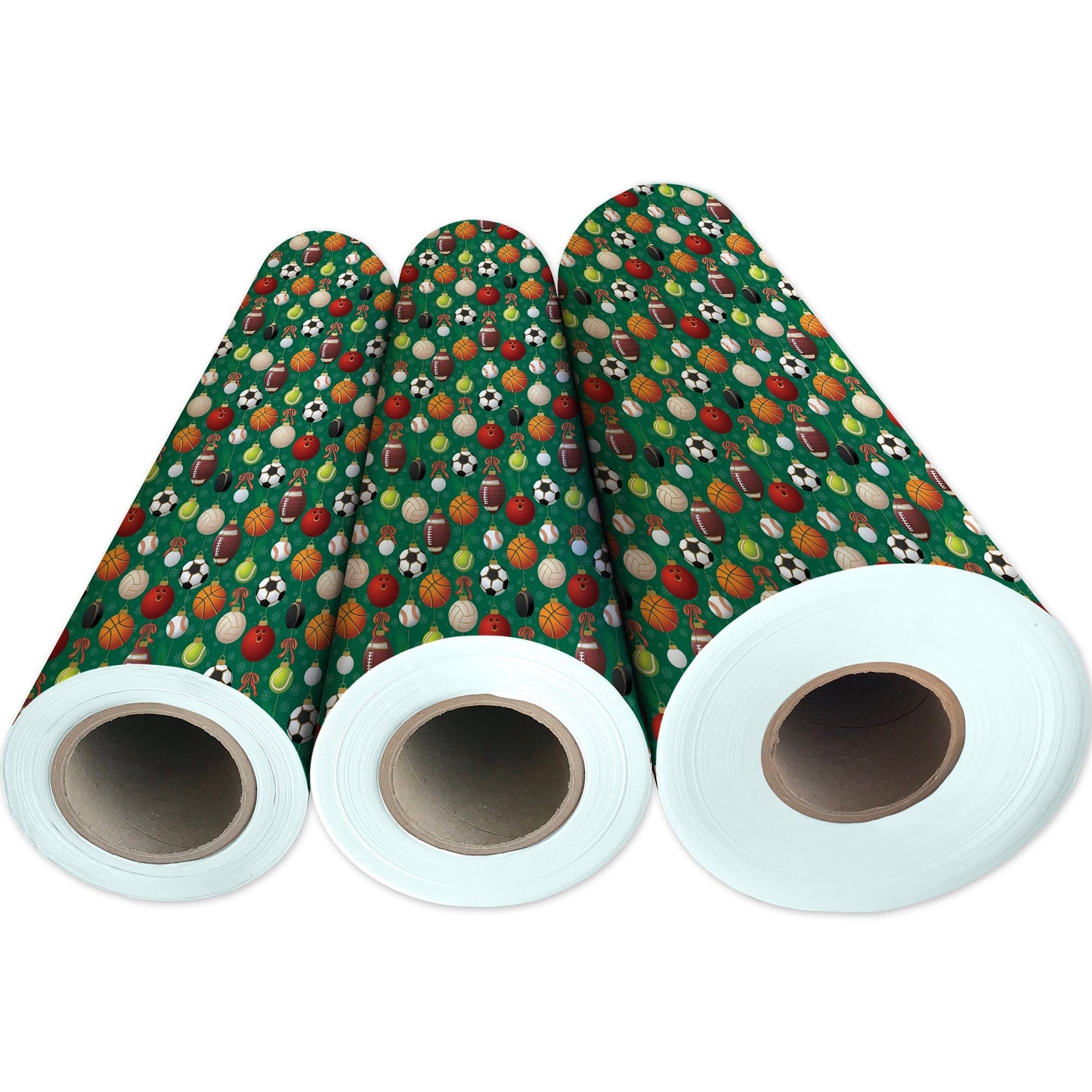 Sports Ornaments Christmas Gift Wrap by Present Paper