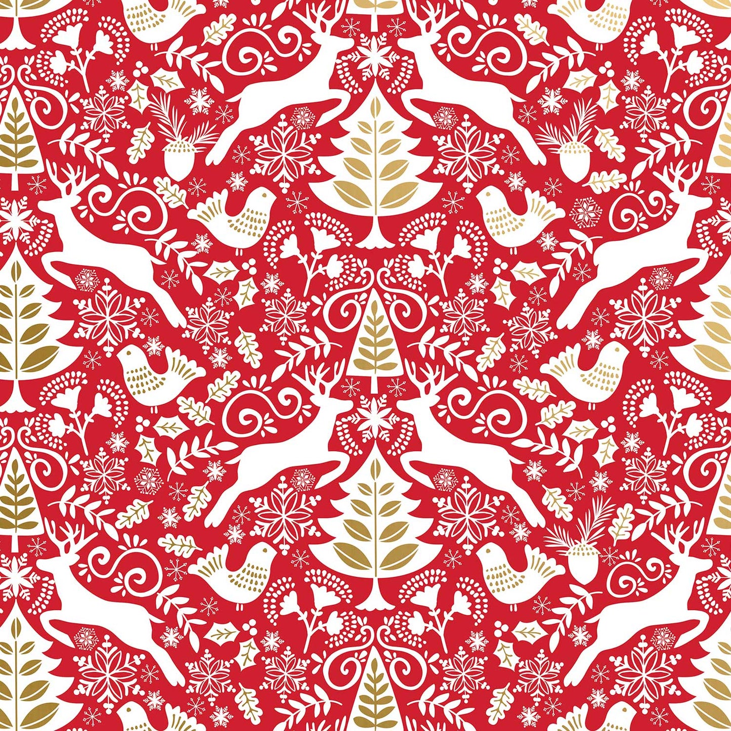 Red Scandanavian Christmas Gift Wrap by Present Paper