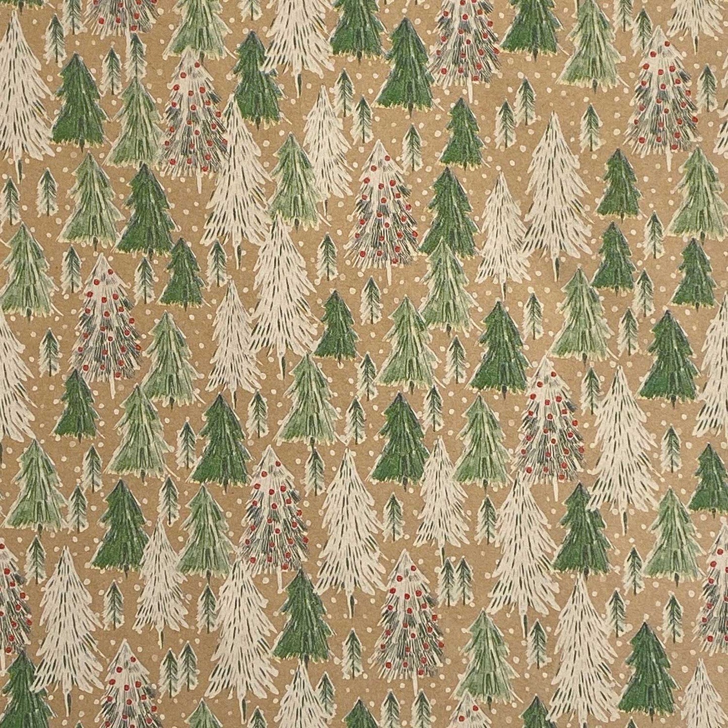 Opulent Tree Kraft Christmas Gift Wrap by Present Paper