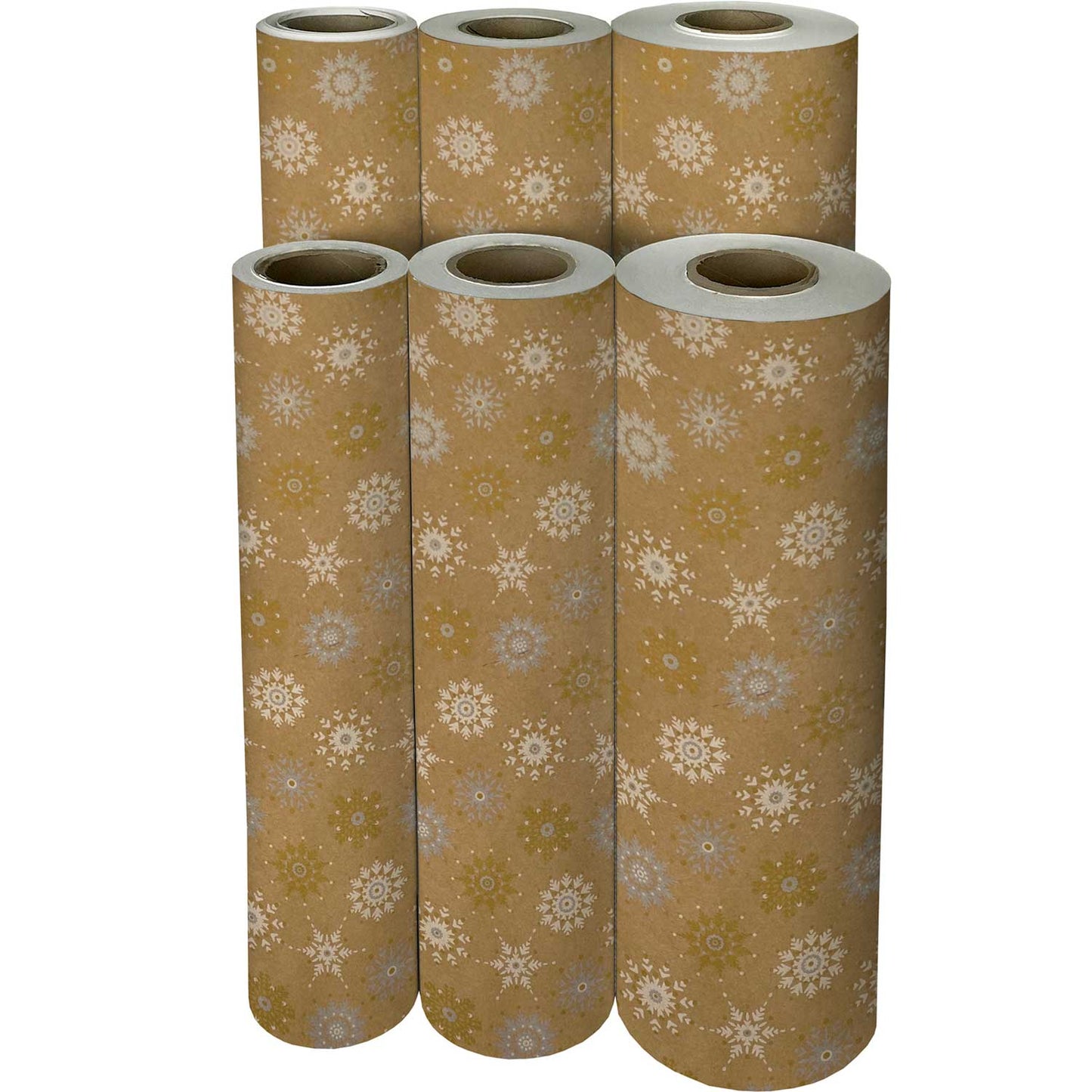 Snowflake Sky Kraft Christmas Gift Wrap by Present Paper