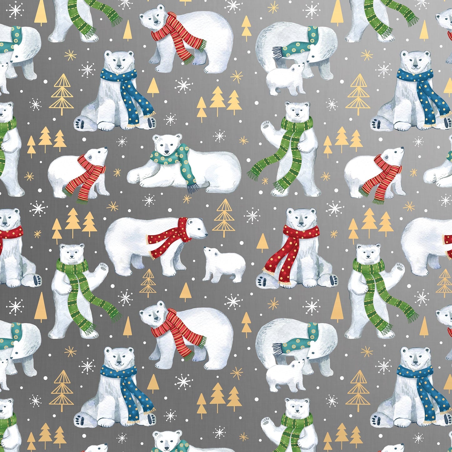 Winter Bear Christmas Gift Wrap by Present Paper