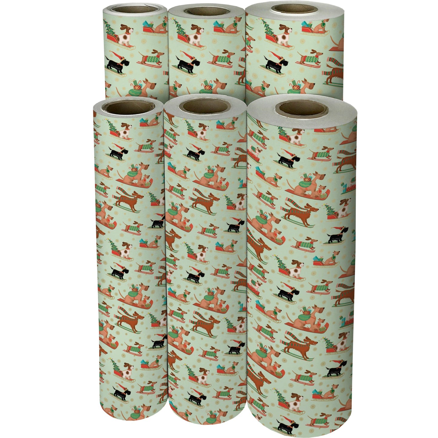 Sleigh Dog Christmas Gift Wrap by Present Paper