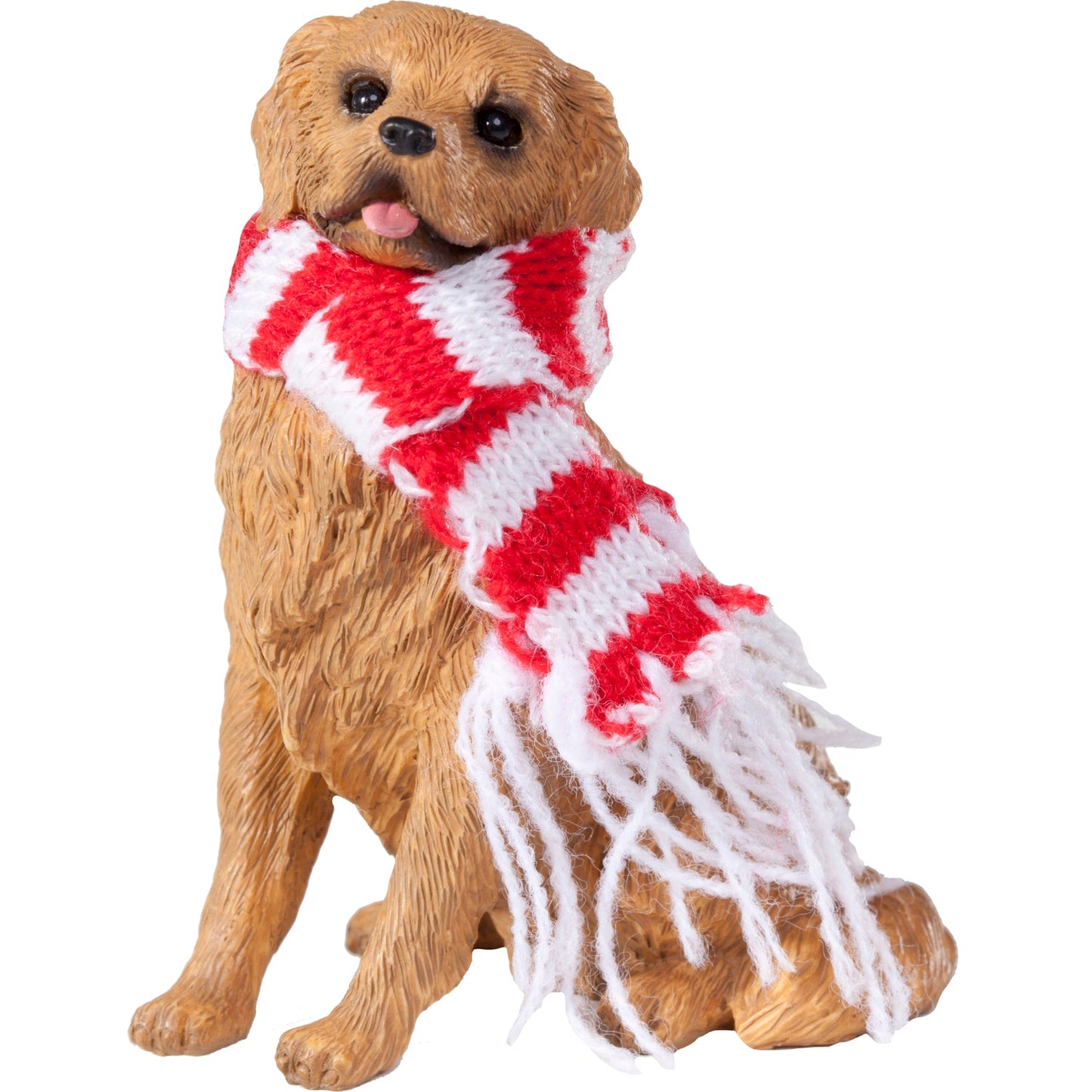 Sandicast Sitting Golden Retriever w/ Scarf Christmas Dog Ornament by Present Paper