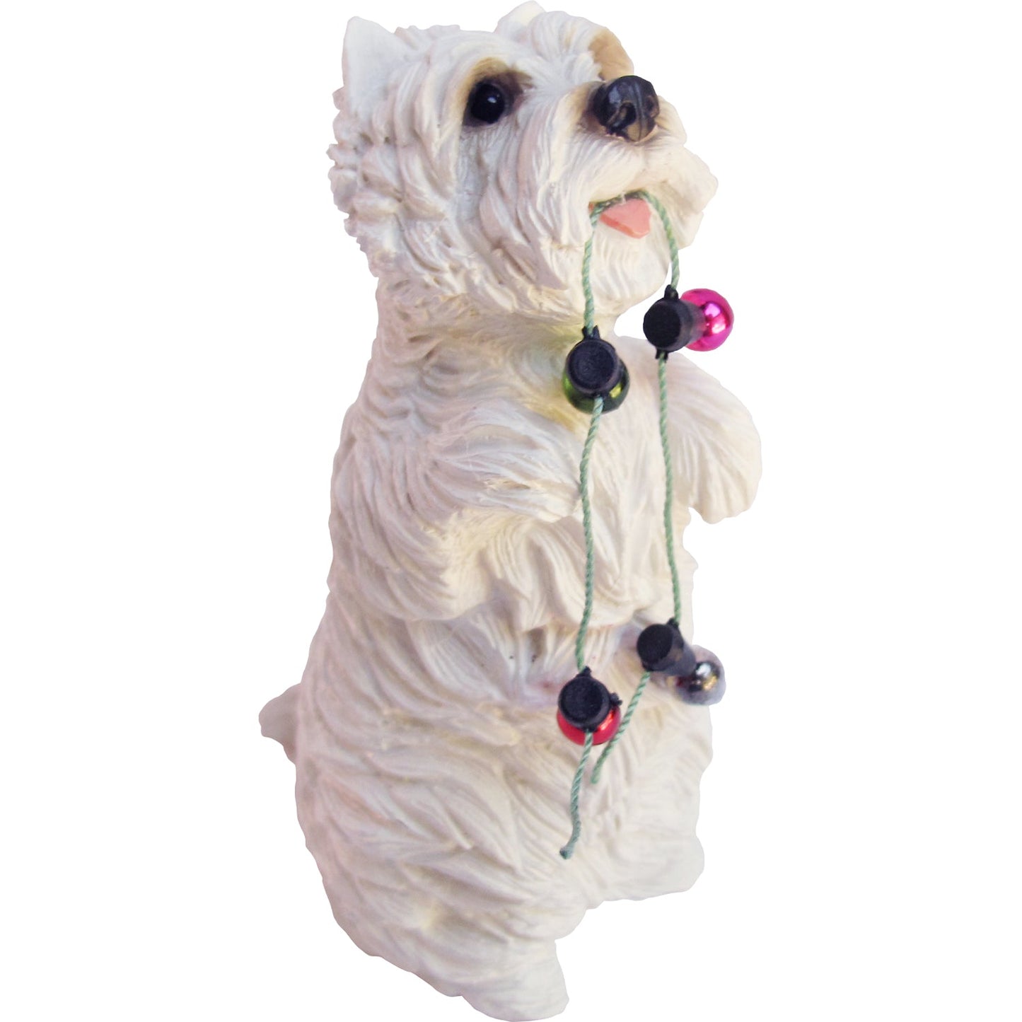 Sandicast Sitting Pretty West Highland Terrier w/ Lights Christmas Dog Ornament by Present Paper