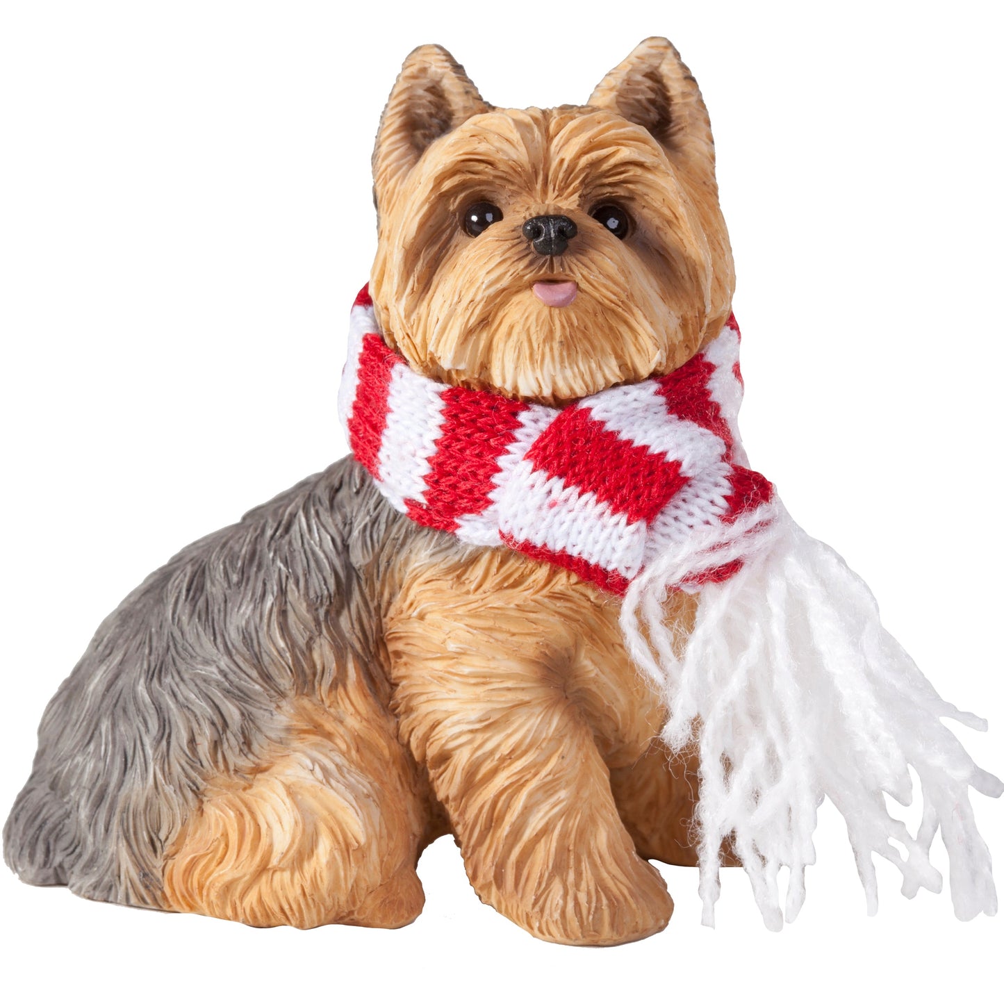 Sandicast Sitting Yorkshire Terrier w/ Scarf Christmas Dog Ornament by Present Paper