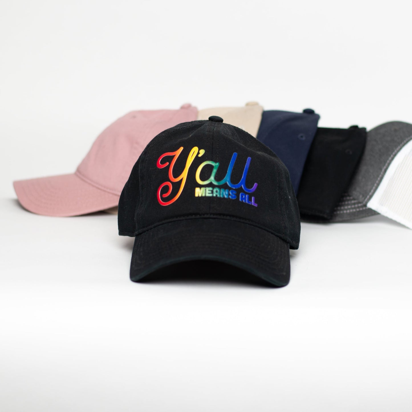 Yall Means All Dad Hat - Pride Edition by Music City Creative