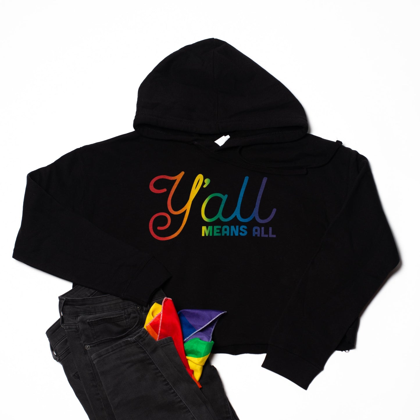 Yall Means All Crop Hoodie by Music City Creative