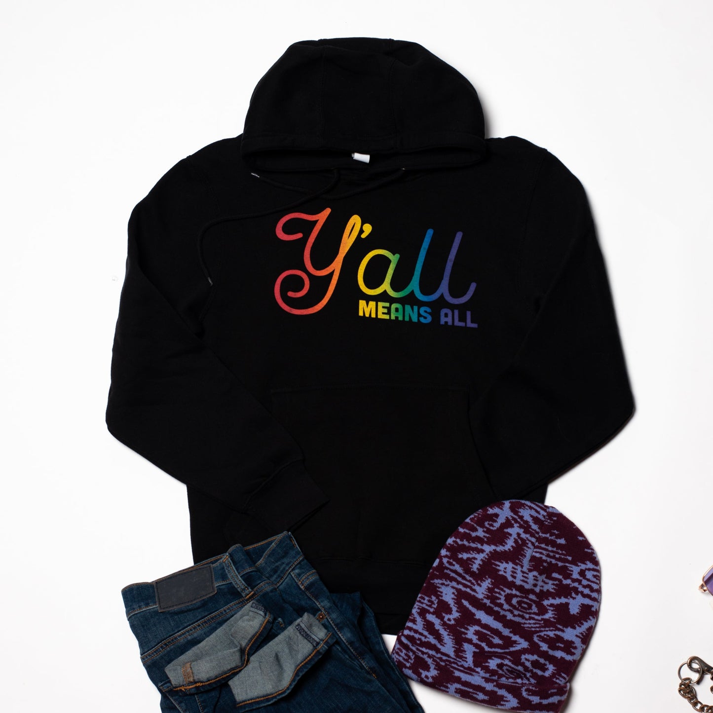 Yall Means All Hoodie - Pride Edition by Music City Creative