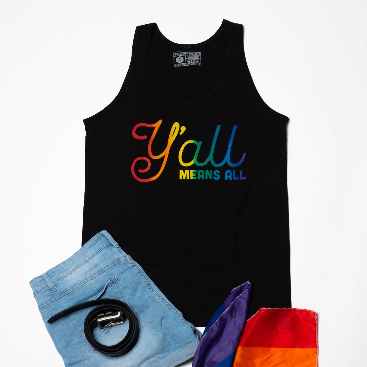 Yall Means All Tank Top - Pride Edition by Music City Creative