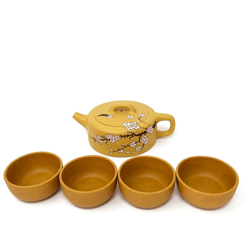 Yellow Flower Yixing Teapot Set by Tea and Whisk