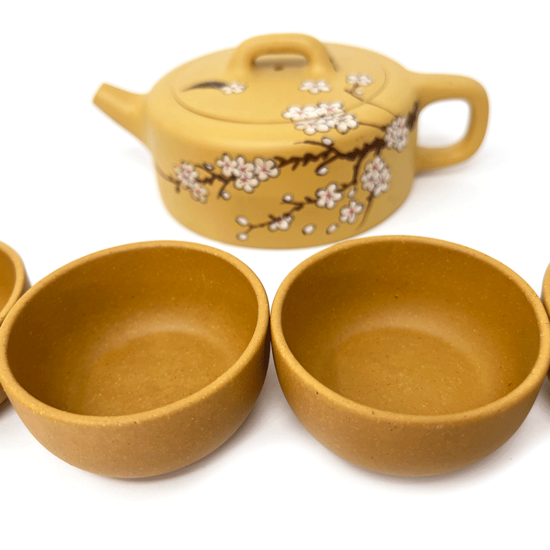 Yellow Flower Yixing Teapot Set by Tea and Whisk