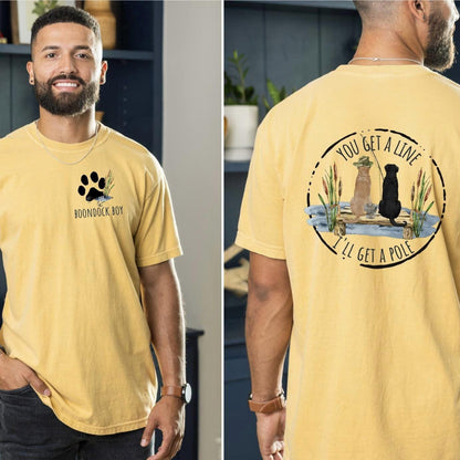 You Get A Line I Get A Pole Summer Dog Days Tee by Crafty Casey's