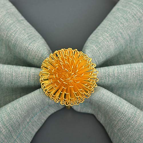 Napkin Rings in Gold Floral Design by Decozen