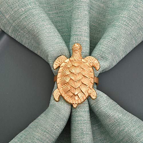 Napkin Rings in Gold Turtle Design by Decozen