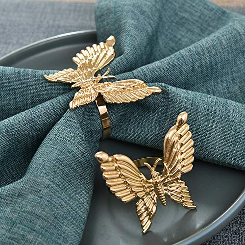 Napkin Rings in Gold Butterfly Design by Decozen