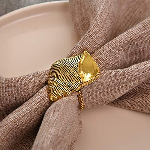 Napkin Rings in Gold Sea Shell Design by Decozen