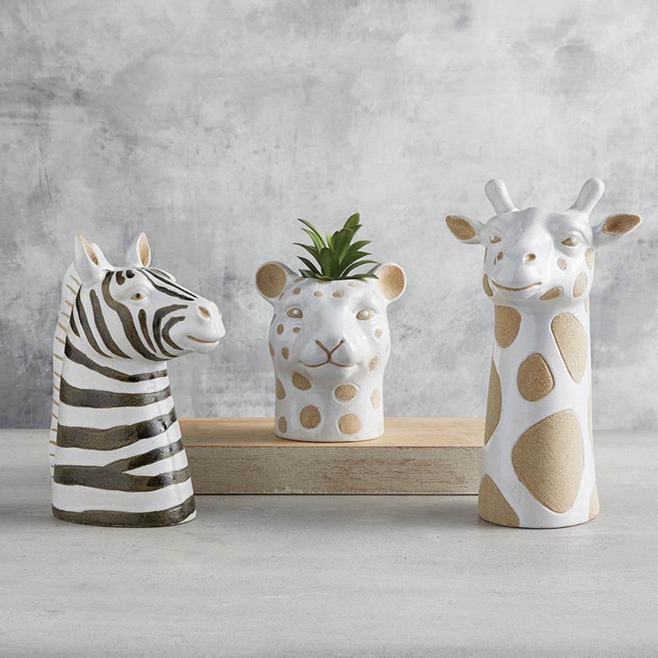 Zebra Vase Planter | 8.5" High Fabulous Ceramic Black and White Stripe Vase for Flowers or Plants by The Bullish Store