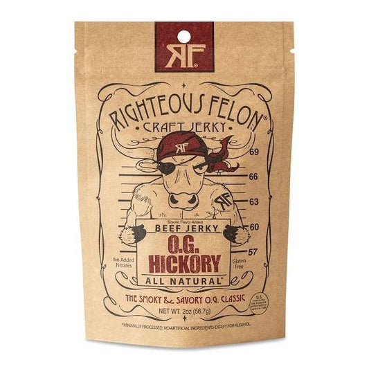 Righteous Felon - 'O.G. Hickory' Beef Jerky (2OZ) by The Epicurean Trader