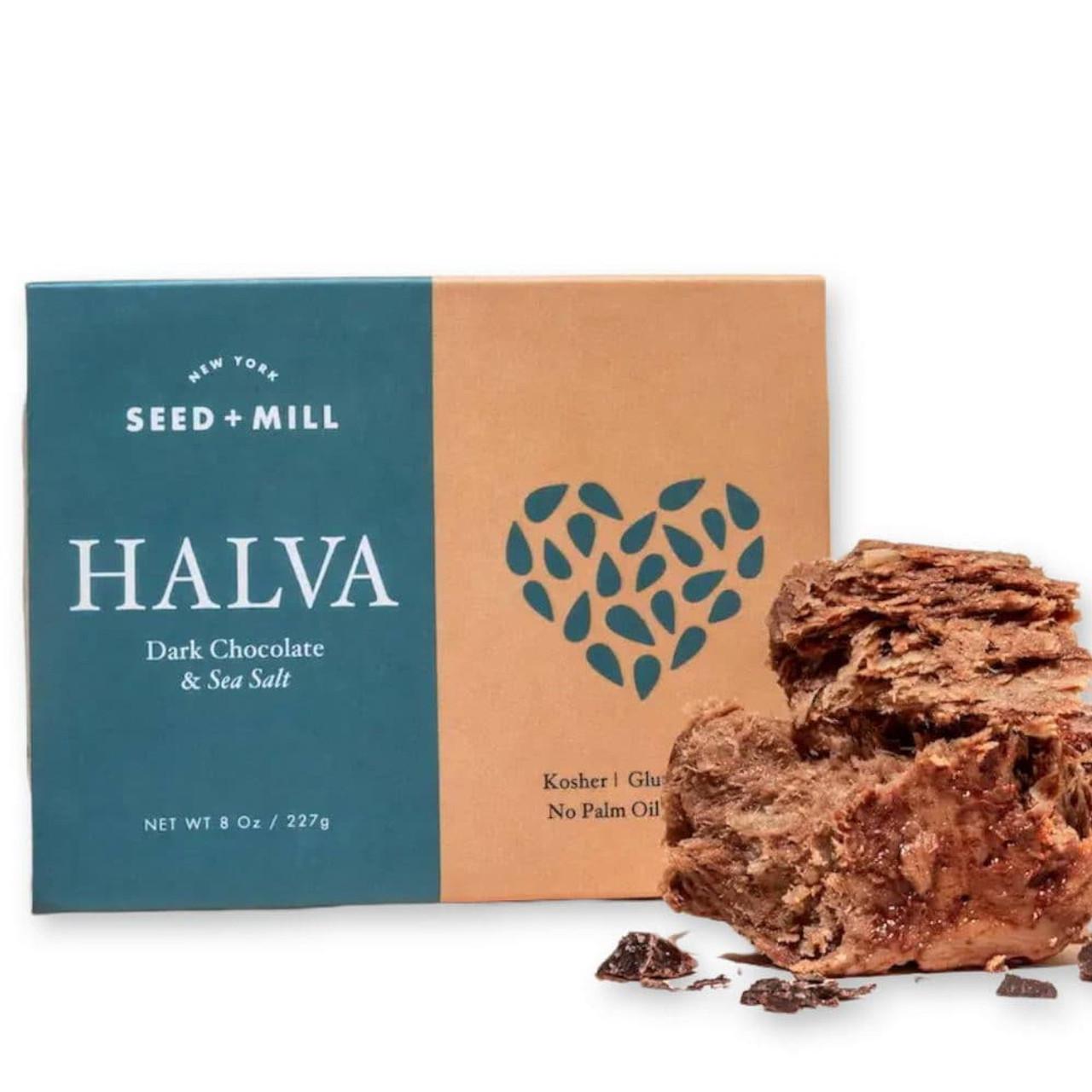 Seed + Mill - Dark Chocolate & Sea Salt Halva (8OZ) by The Epicurean Trader