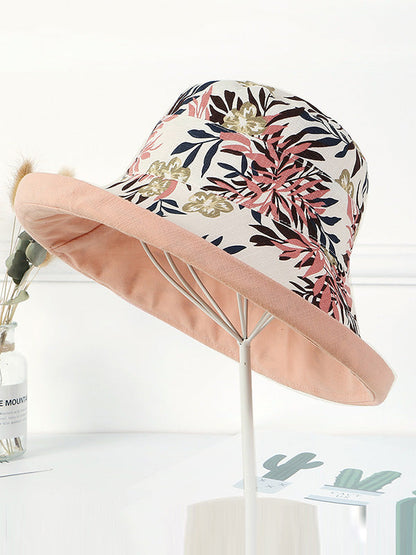 Original Solid&Printing Reversible Foldable Sun-Protection Bucket Hat by migunica