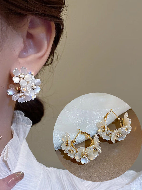 Normcore Flower Shape Earrings Accessories by migunica