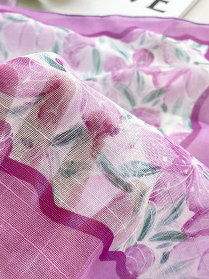 Floral Printed Scarf by migunica